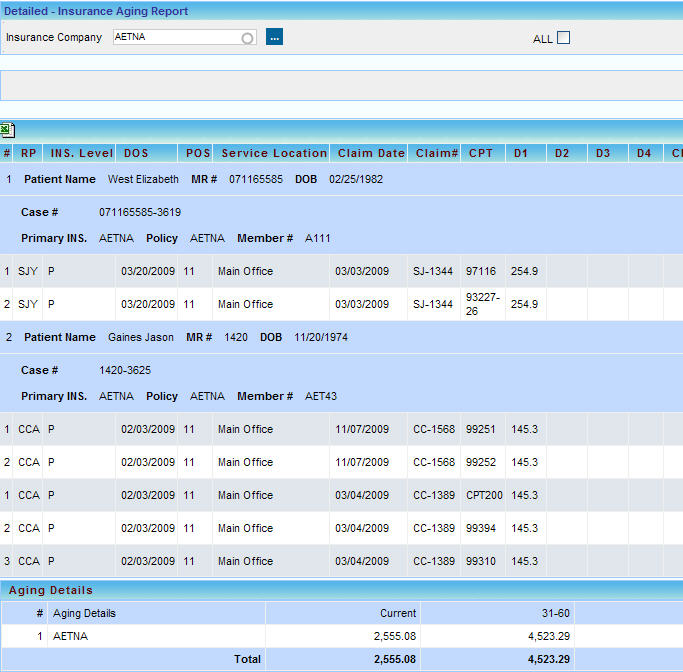 Detailed Insurance Aging1